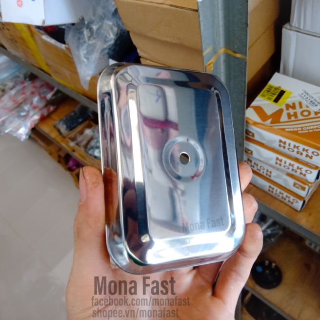 Nắp INOX đậy lỗ pô e xe cub 78