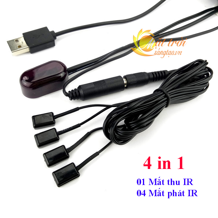 Bộ chuyển tiếp, mở rộng tín hiệu điều khiển hồng ngoại IR V1 1 mắt thu + 4 mắt phát