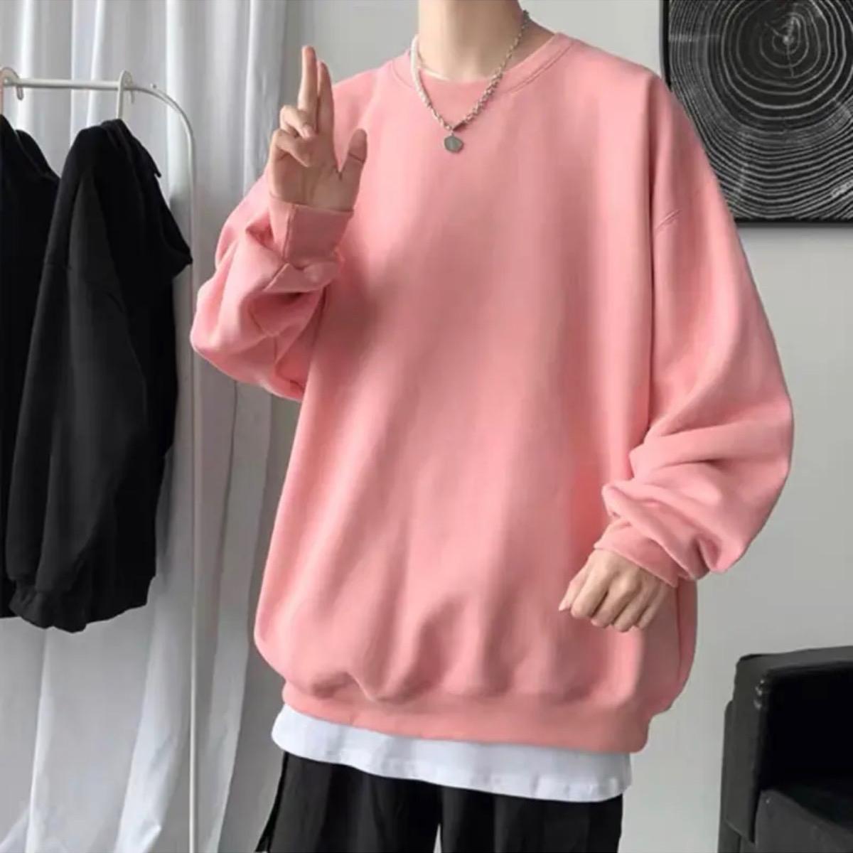 Áo Sweater Trơn Không Cổ Các Màu