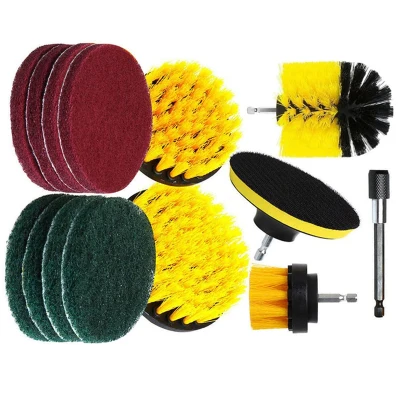 30PC Drill Brush Tub Clean Electric Grout Power Scrubber Cleaning Combo Tool Kit