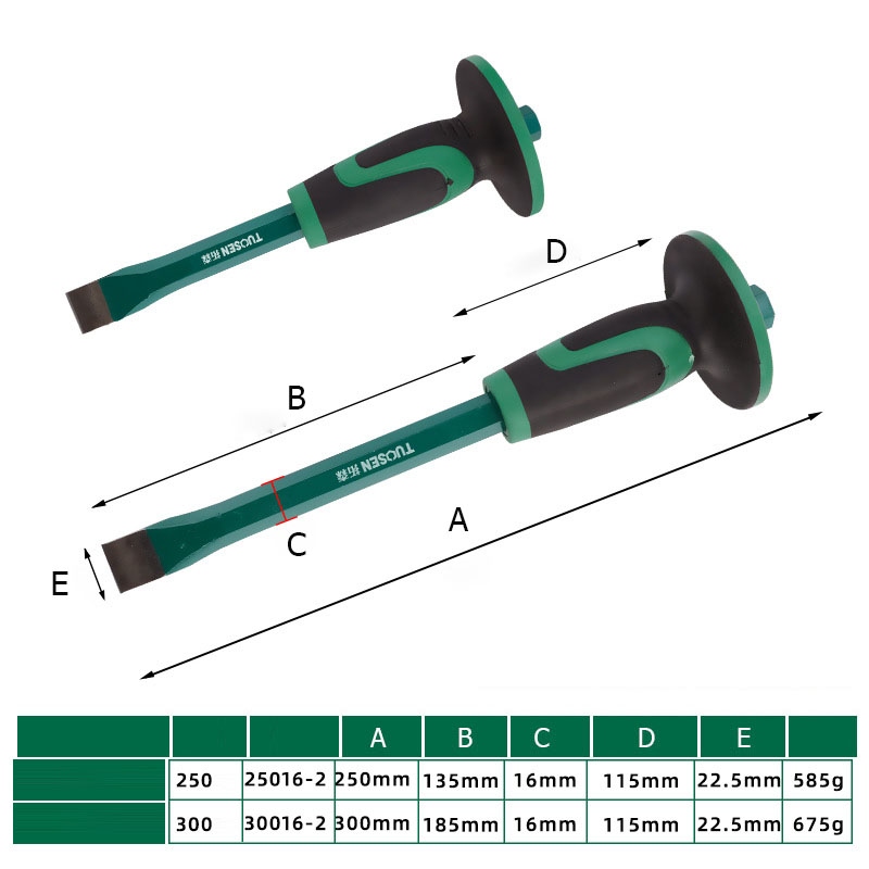 Đục phẳng đục sắt có tay chắn, đục nề, đục đá TUOSEN