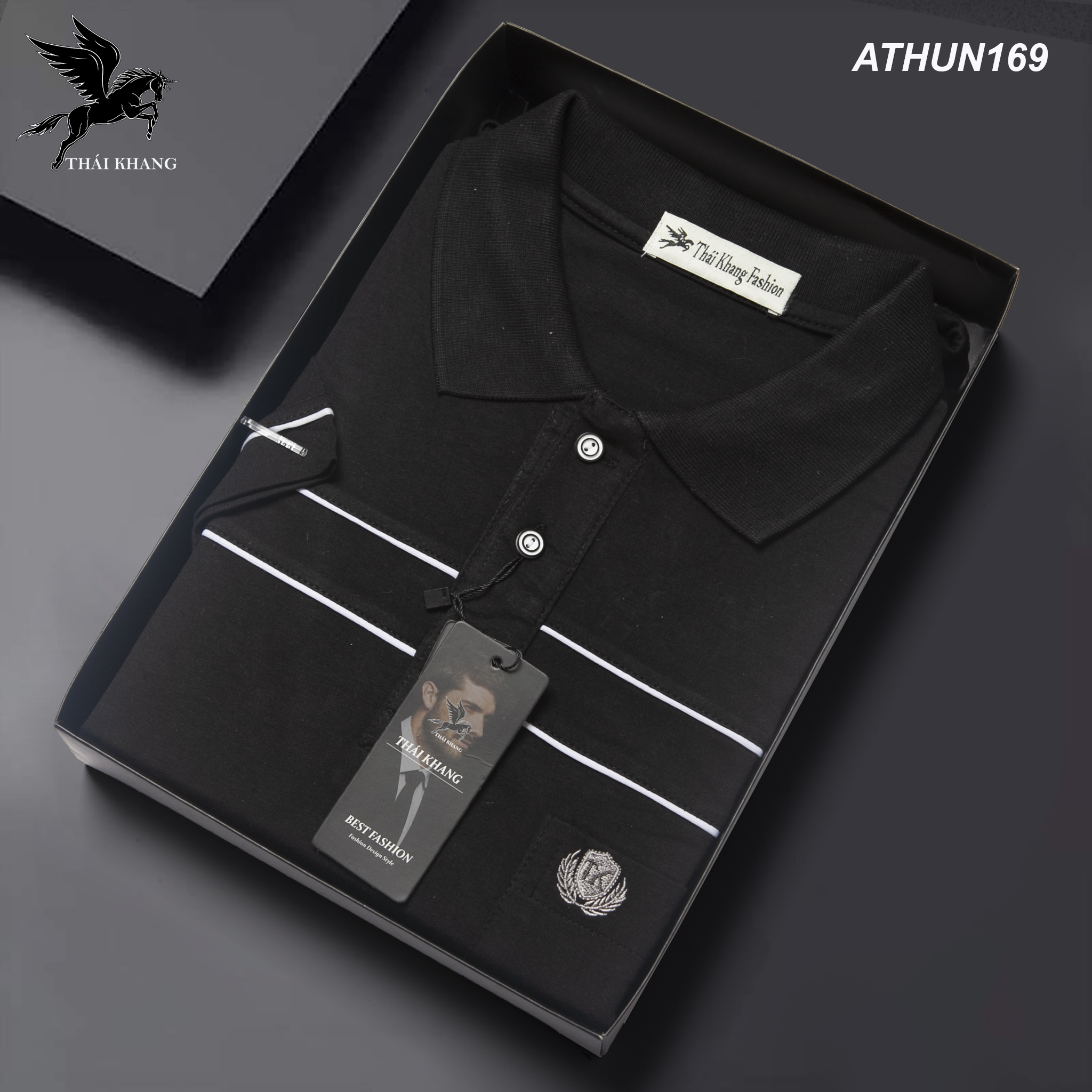 [Hoàn Tiền 15%] Áo thun nam tay ngắn trung niên vải cotton dày mềm mát loại áo thun nam có cổ có túi Vitin athun16