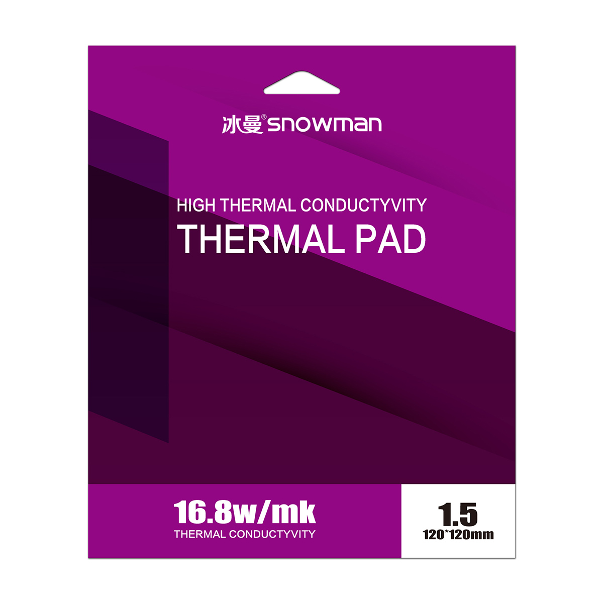 Tấm dán tản nhiệt cao cấp thermal pad snowman 16.8 w/mk 120x120mm chính hãng tản nhiệt gpu chipset ổ cứng ssd m.2