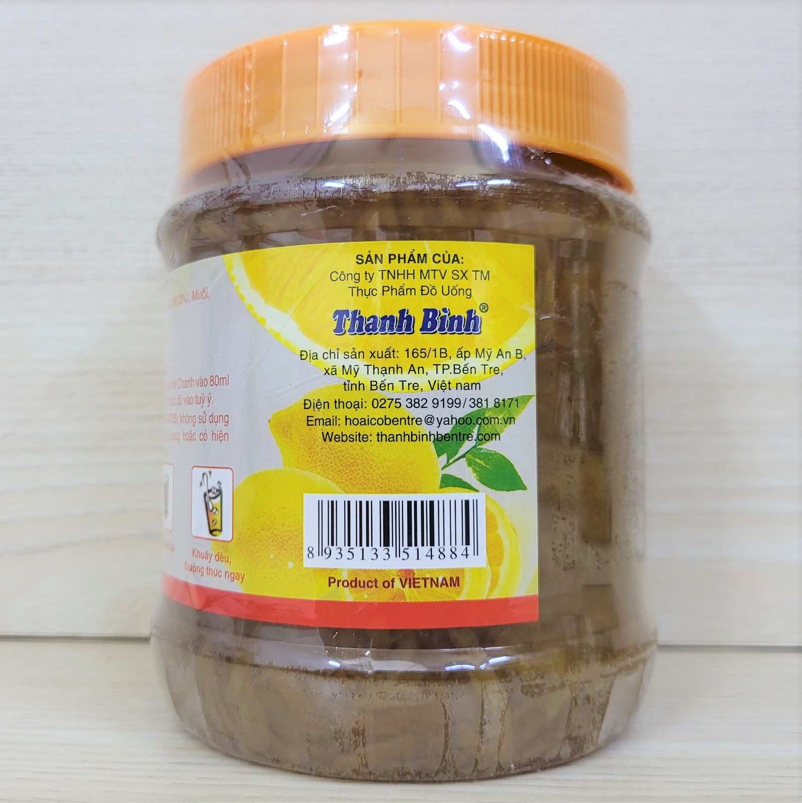 (Keo 900g) CHANH XÍ MUỘI (thức uống giải khát) THANH BÌNH Apricot Lemon