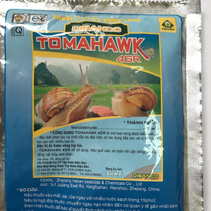 CHẾ PHẨM DIỆT ỐC - BẢ DIỆT ỐC SÊN TOMAHAWK 4GR GÓI 100G