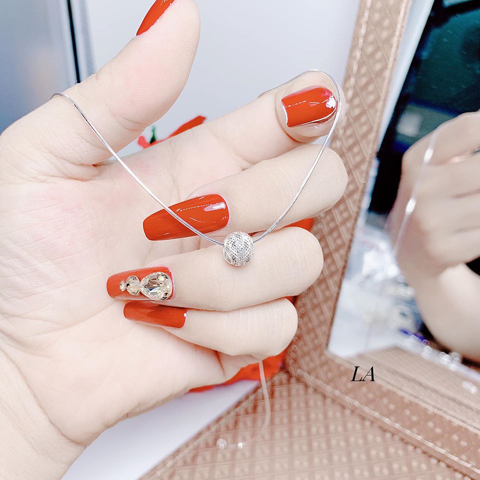 Dây chuyền mặt cầu bạc thật, Dây chuyền sợi mảnh cho nữ, Bạc đẹp sáng không đen,Bạc ý,Vàng bạc an chi, bảo hành sản phẩm
