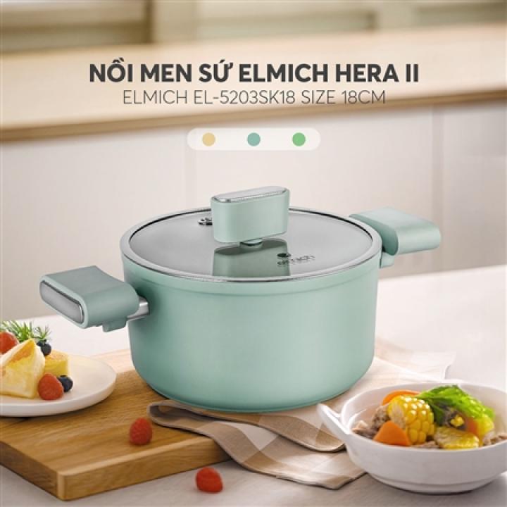 (Chỉ 25-29.10)Nồi men sứ Elmich Hera II EL-5203SK18…