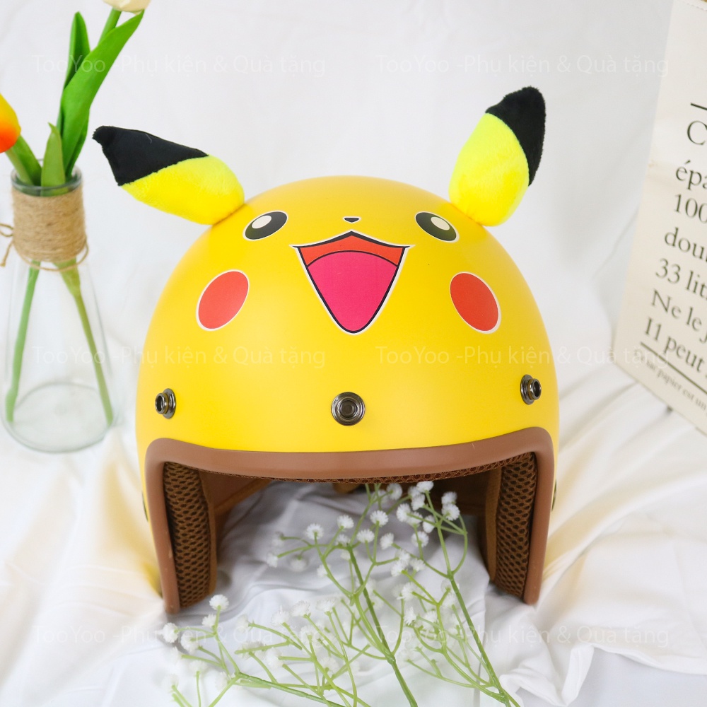 Nón Bảo Hiểm 3/4 Doremon - Pikachu Người Lớn Cao Cấp