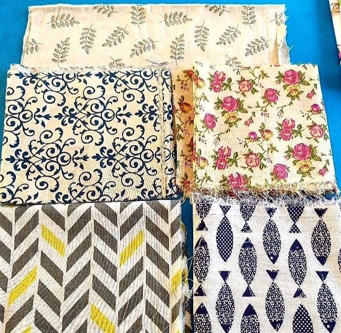 Vải bố vải vụn làm đồ handmade