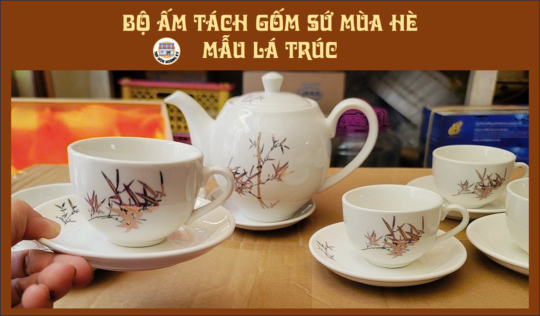 BỘ ẤM CHÉN PHA TRÀ MÙA HÈ - GỐM SỨ CAO CẤP