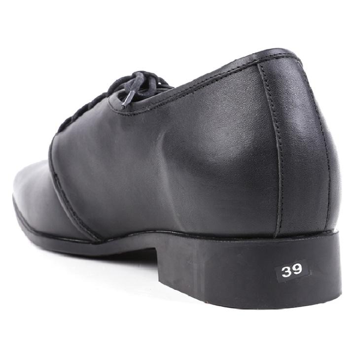 Giày tăng chiều cao da bò màu đen HK7722