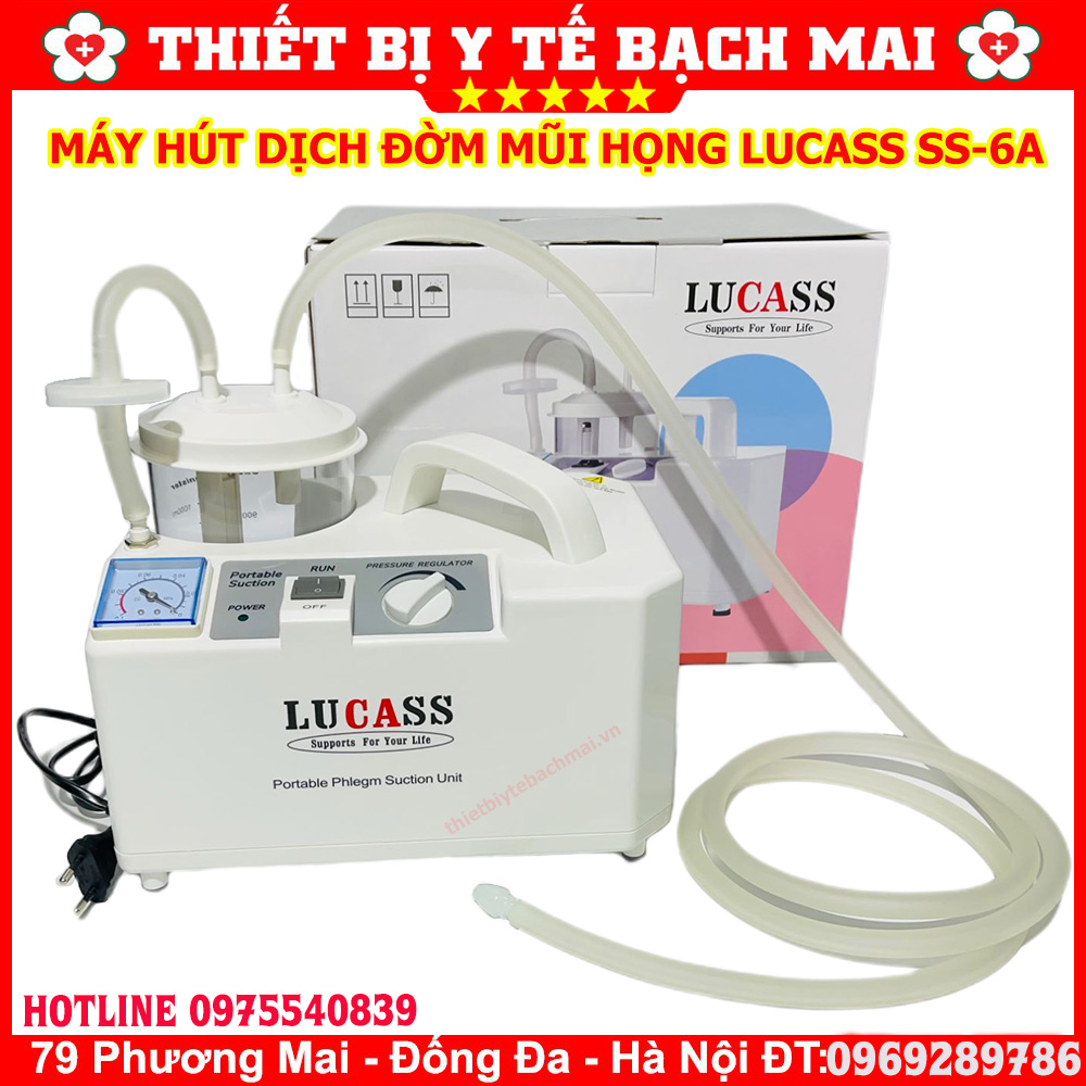 Máy Hút Dịch 1 Bình LUCASS SS-6A Công Nghệ MỸ
