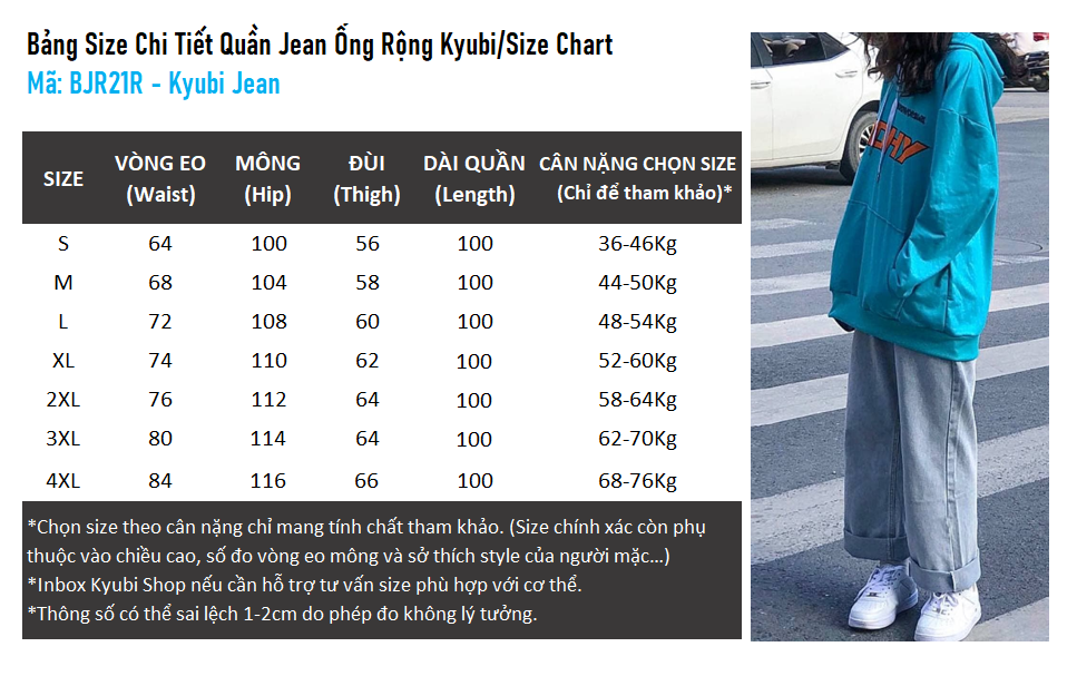 [VOUCHER 12%/149K] Quần Jean baggy nữ ống rộng Ulzzang Kyubi lưng cao xanh đậm có Bigsize - Quần jean paggy Kyubi BJR21.D