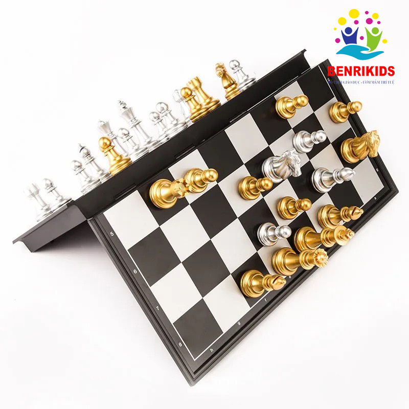 Đồ Chơi Board Game Cờ Vua quốc Tế Nam Châm Có Bàn Cờ Gấp Gọn Nhiều Size Lựa Chọn, Chess Cờ Vua Phát Triển Chiến Thuật Thi Đấu Quốc Tế