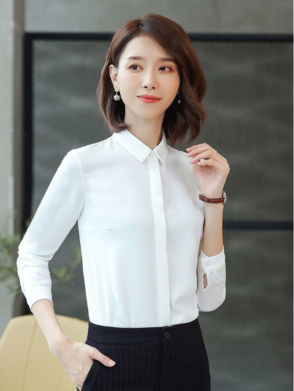 Áo Sơ Mi Nữ Dài Tay Công Sở Thời Trang Hàn Quốc