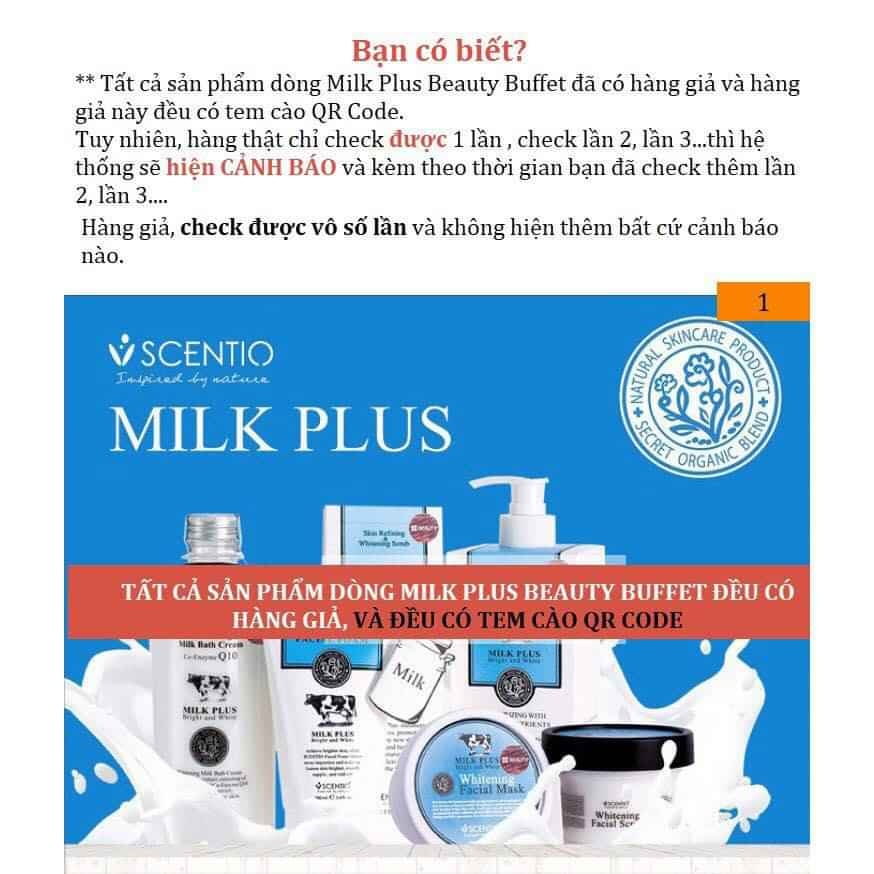 01 Tuýp SRM Bò Milk Plus Scentio Thái Lan c100ml