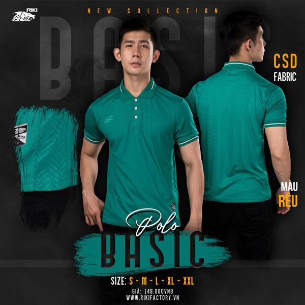 Áo polo Riki Basic (cấu tạo từ 100% sợi polyester giúp sản phẩm có độ bền cao)