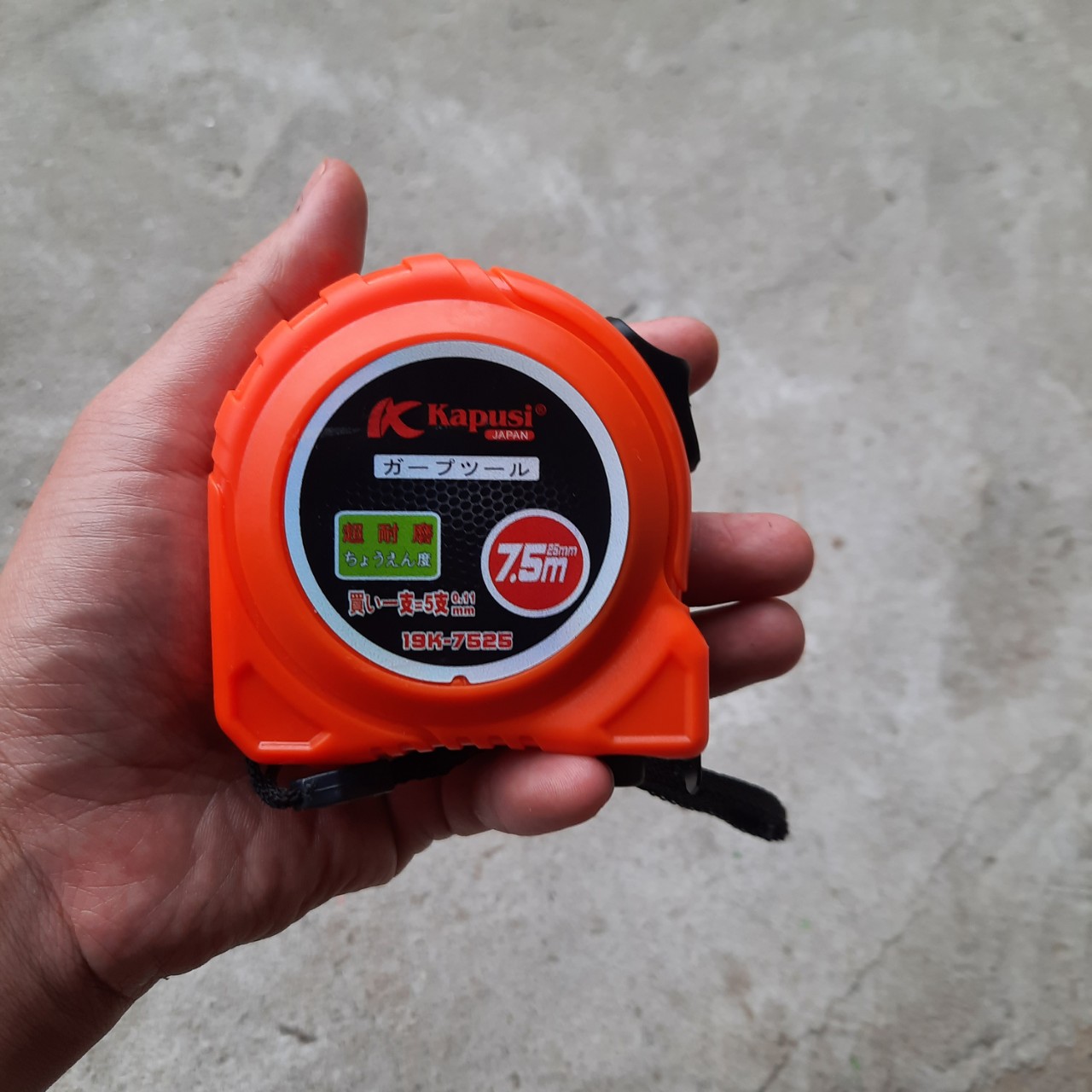 Thước mét, thước rút, thước cuộn Kapusi 7,5mét ( cam)