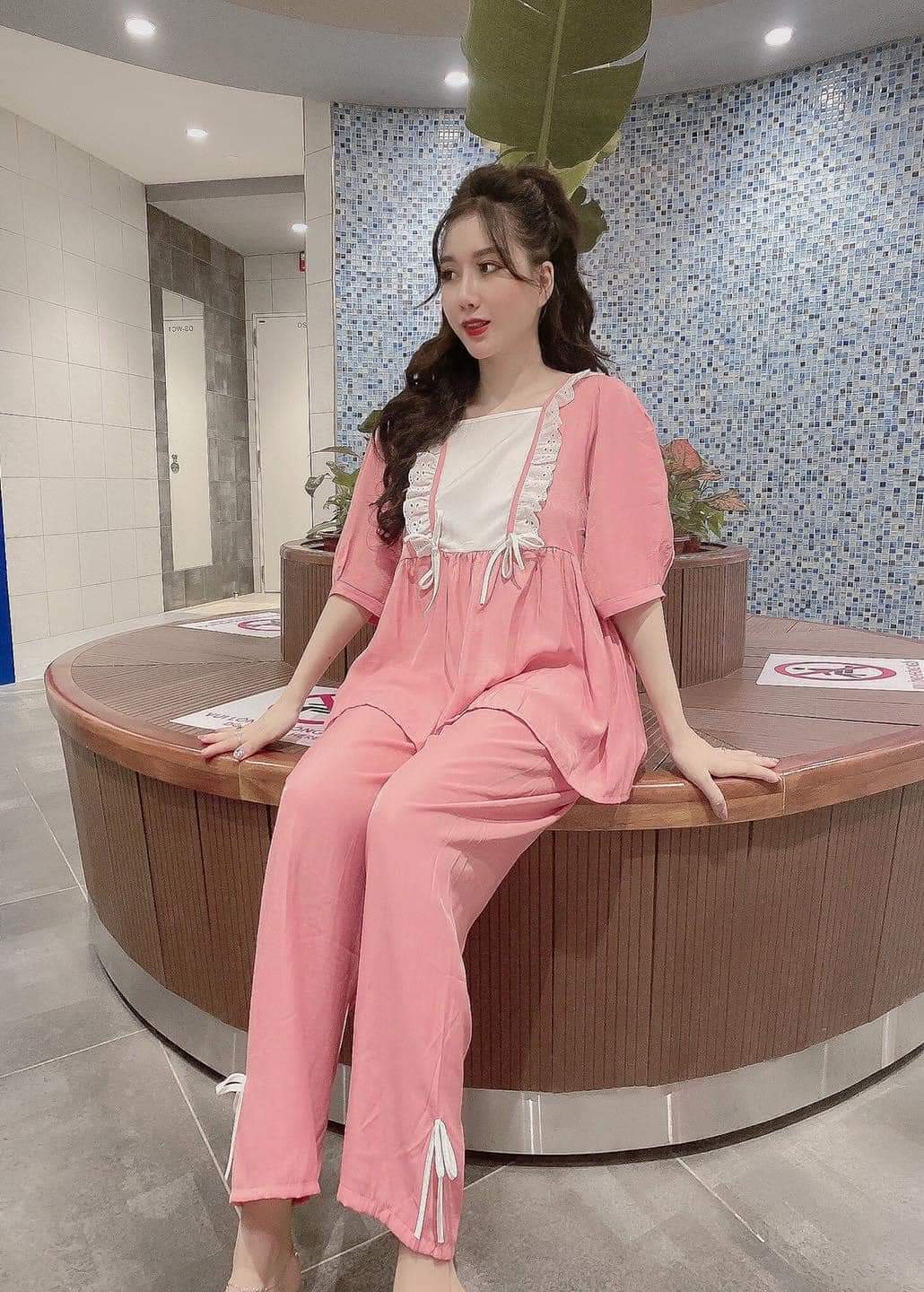 BỘ ĐỒ BẦU MẶC NHÀ XINH, GIÁ RẺ-bộ đồ bầu kết hợp sau sinh đẹp