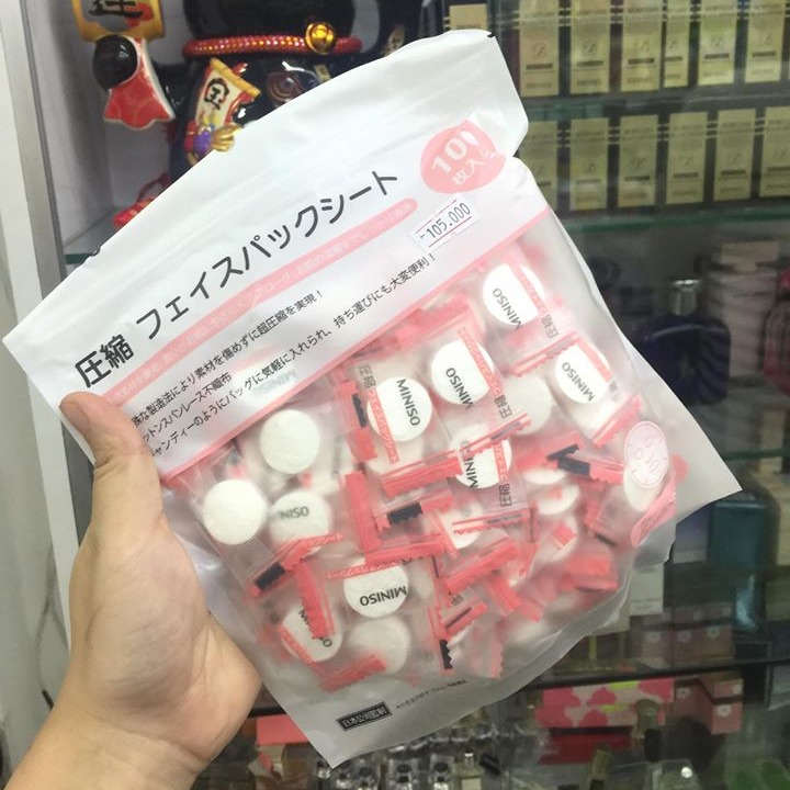 Mặt Nạ Nén Miniso Nhật Bản - TÚI 100 VIÊN