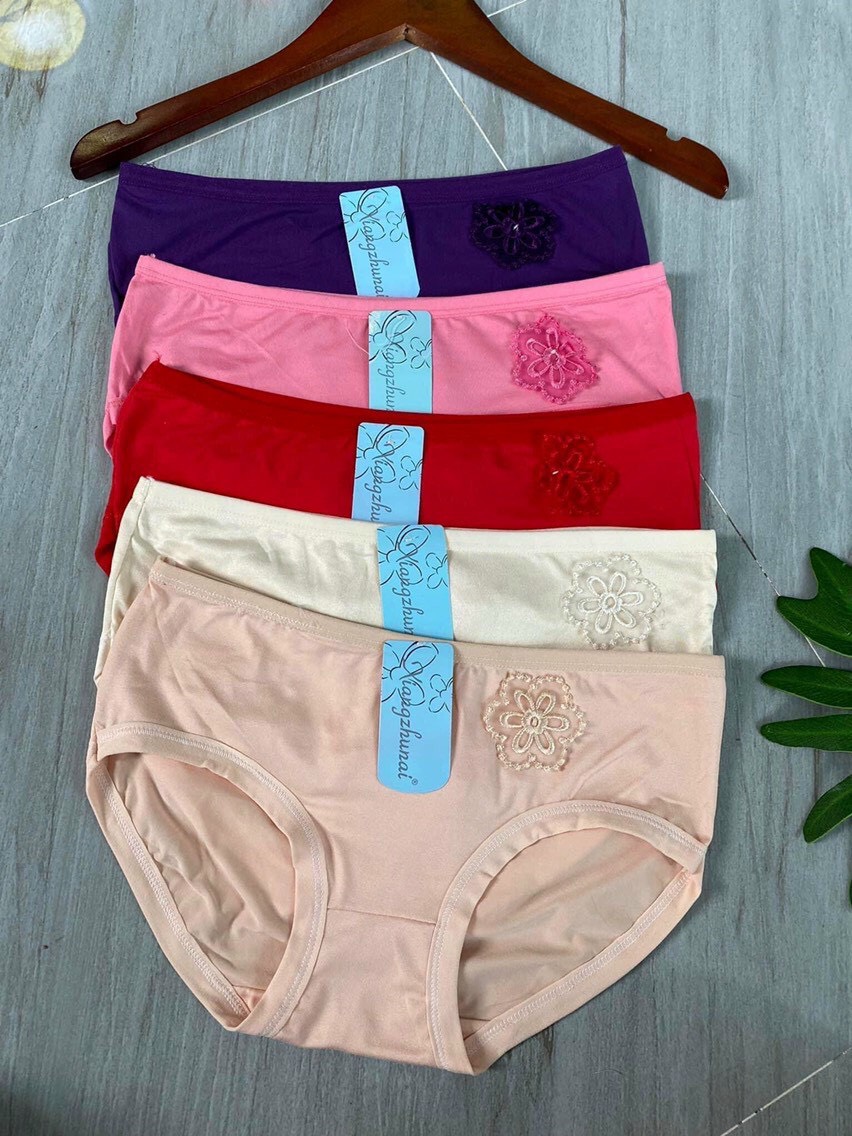 Combo 05 quần lót nữ thun cotton cao cấp, size 50-65kg