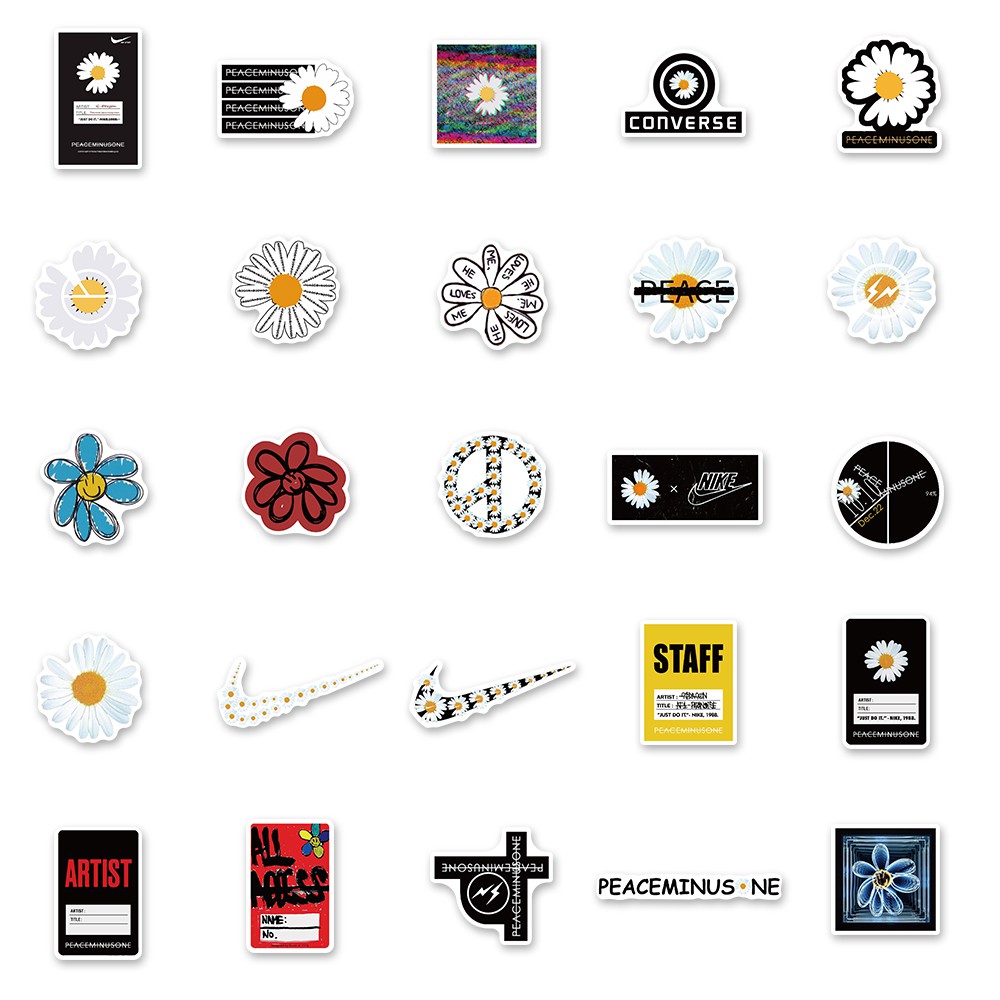 [HCM]Sticker hình dán hoa cúc G-Dragon siêu hot