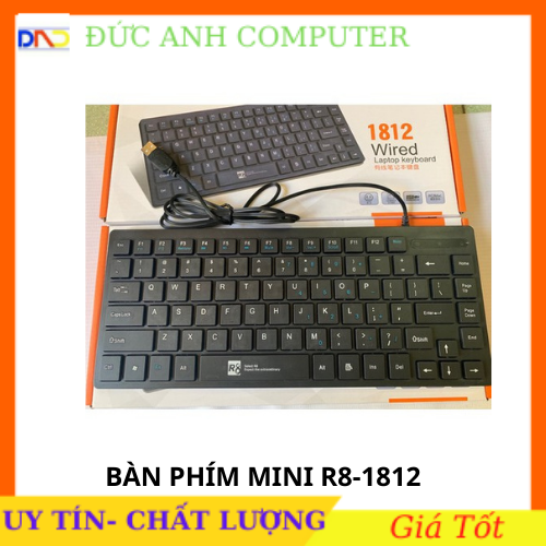 Bàn Phím Mini R8 1812 Có Dây- Lướt Phím Cực Êm Kiểu Dáng Cực Sang- Hàng Chính Hãng Bảo Hành 1 Năm