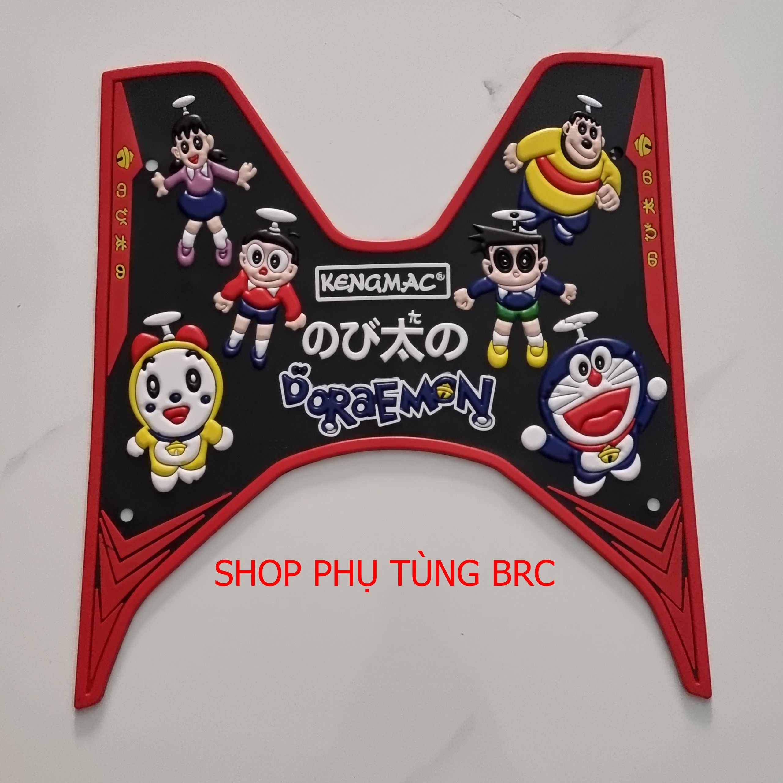 Thảm cao su hoạt hình  lót chân xe CLICK, VARIO ( Thảm có hình 6 nhân vật phim hoạt hình Doraemon )