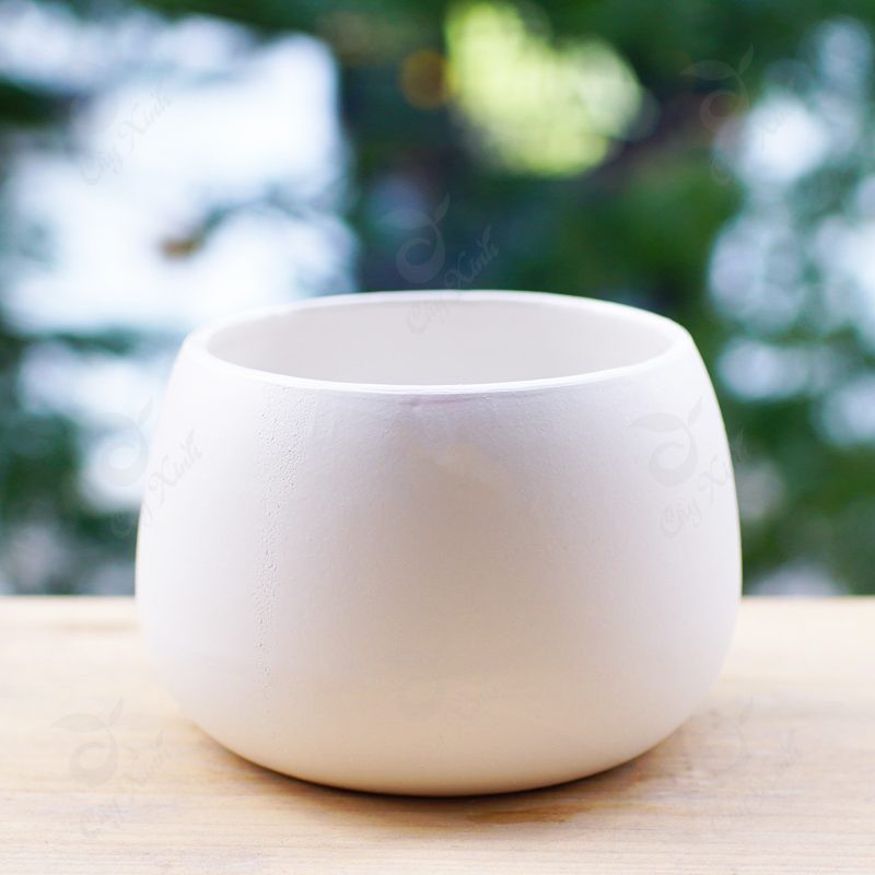 Chậu sứ hạt dẻ trung