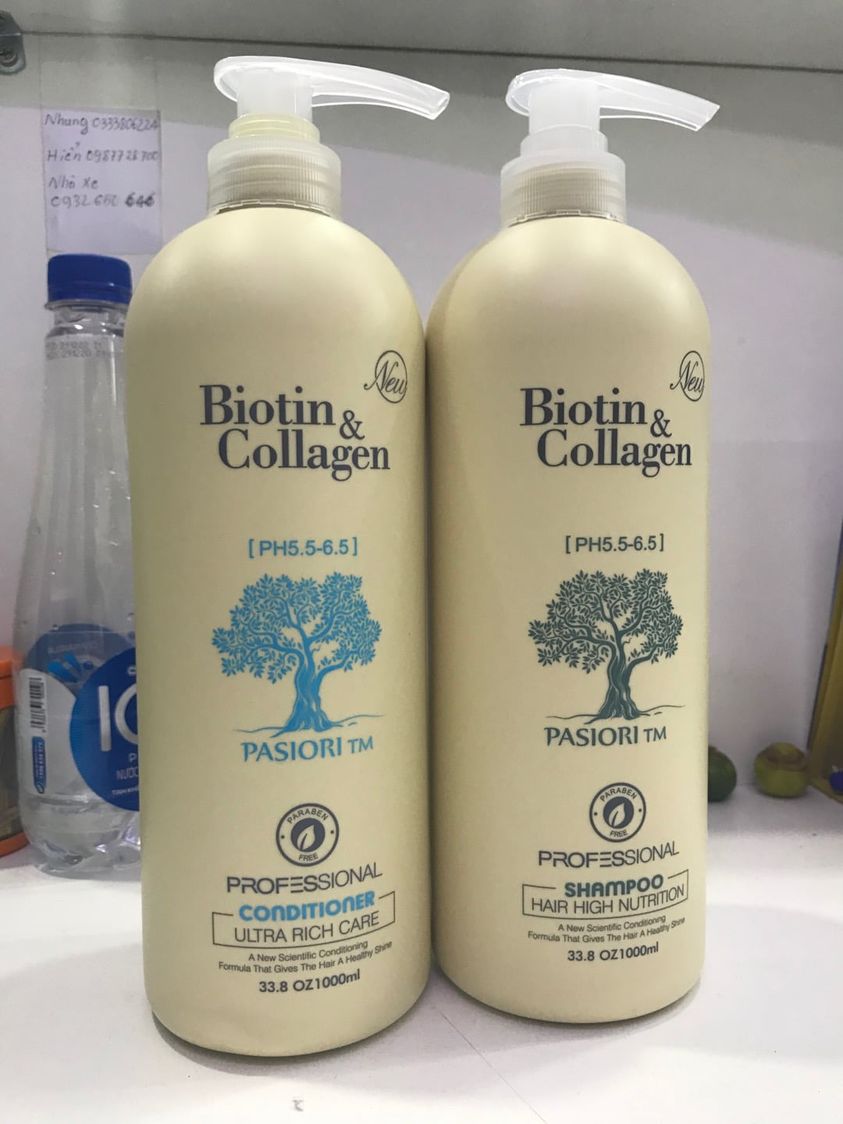 Dầu Gội Xả Biotin & Collagen Trắng 1000ML/Chai
