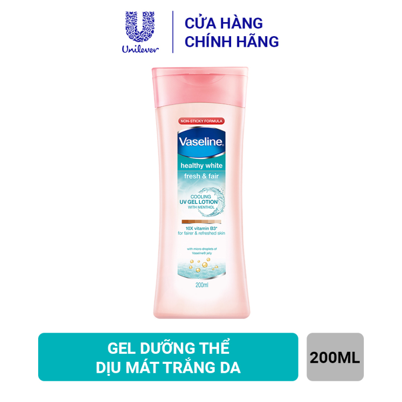 Gel Dưỡng Thể Dịu Mát Trắng Da Vaseline Fresh & Fair (200ml)