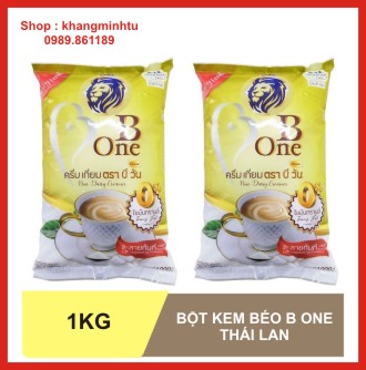 Combo 2 bịch Bột kem béo B One Thái Lan pha trà sữa (bịch 1kg)