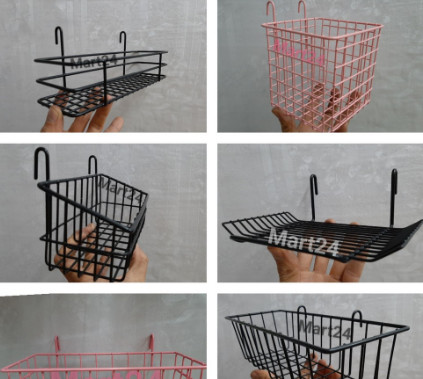 giỏ cài lưới sắt. giỏ treo khung sắt trang trí