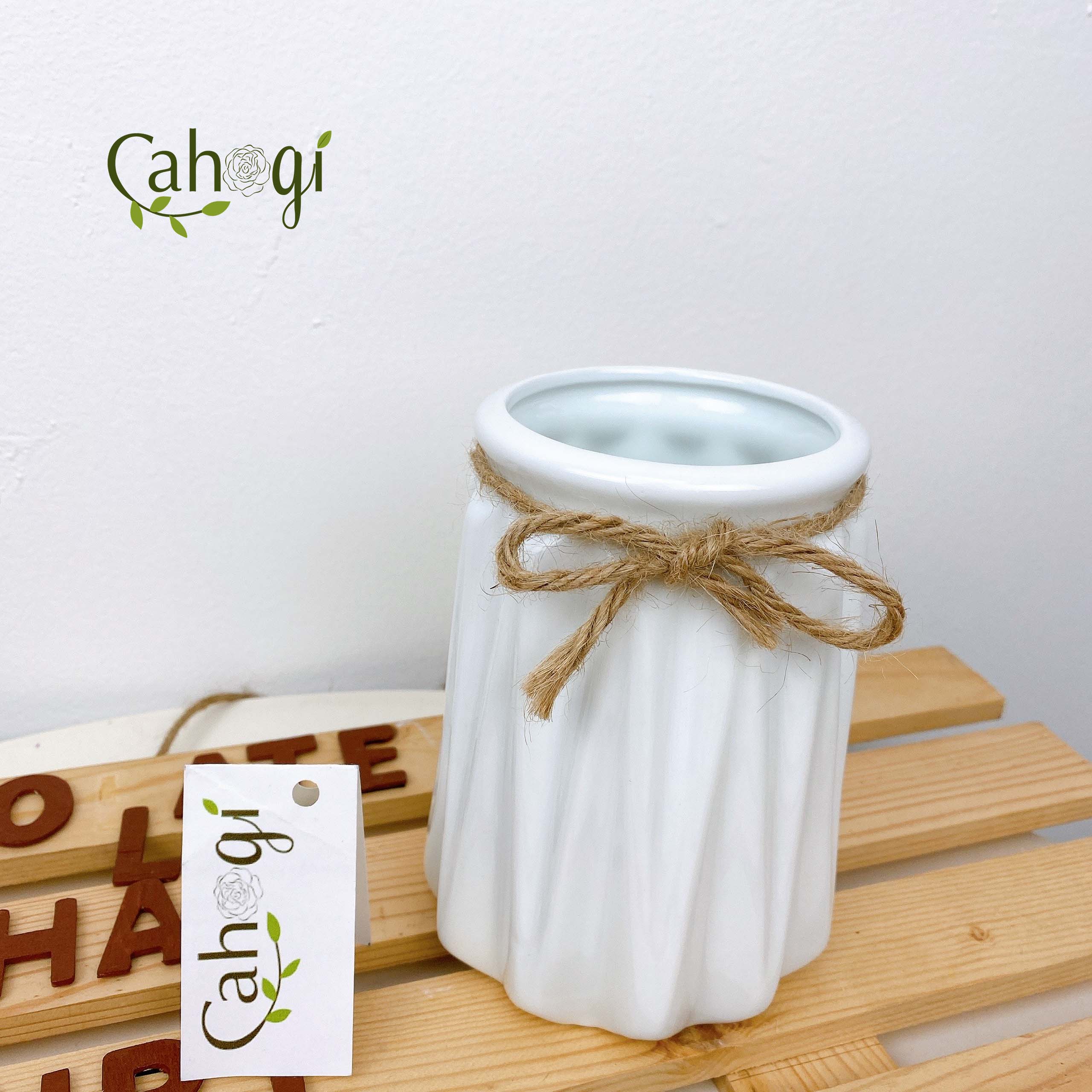 Bình Sứ Sọc Dứa Cắm Hoa