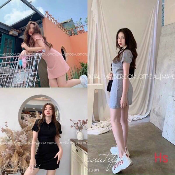 VÁY POLO CỔ BẺ TRƠN HSU1