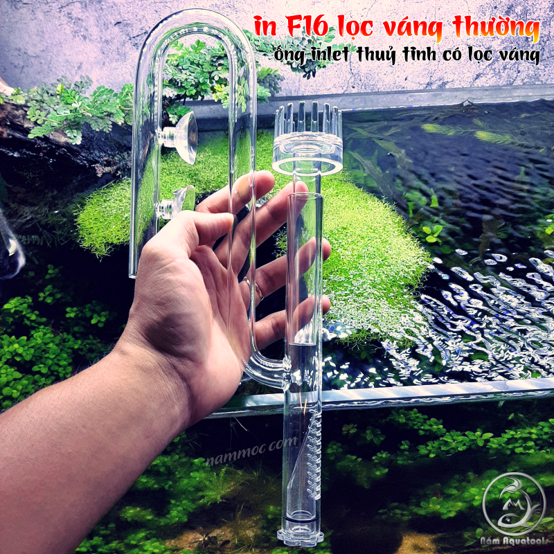 Bộ in-out thuỷ tinh f12 có lọc váng xoáy | inout dùng cho lọc thùng hồ cá thuỷ sinh
