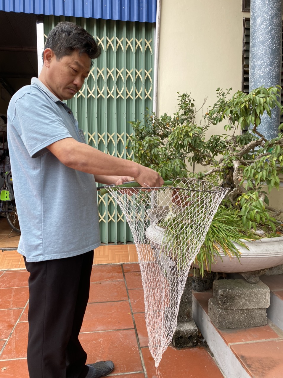 Vợt đánh bắt cá vợt bắt cá vợt đan thủ công (không khung)