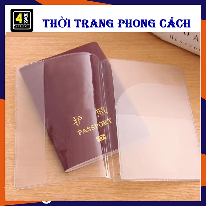 Vỏ bọc hộ chiếu có khe nhét thẻ ATM Visa name card - Tiện Dụng
