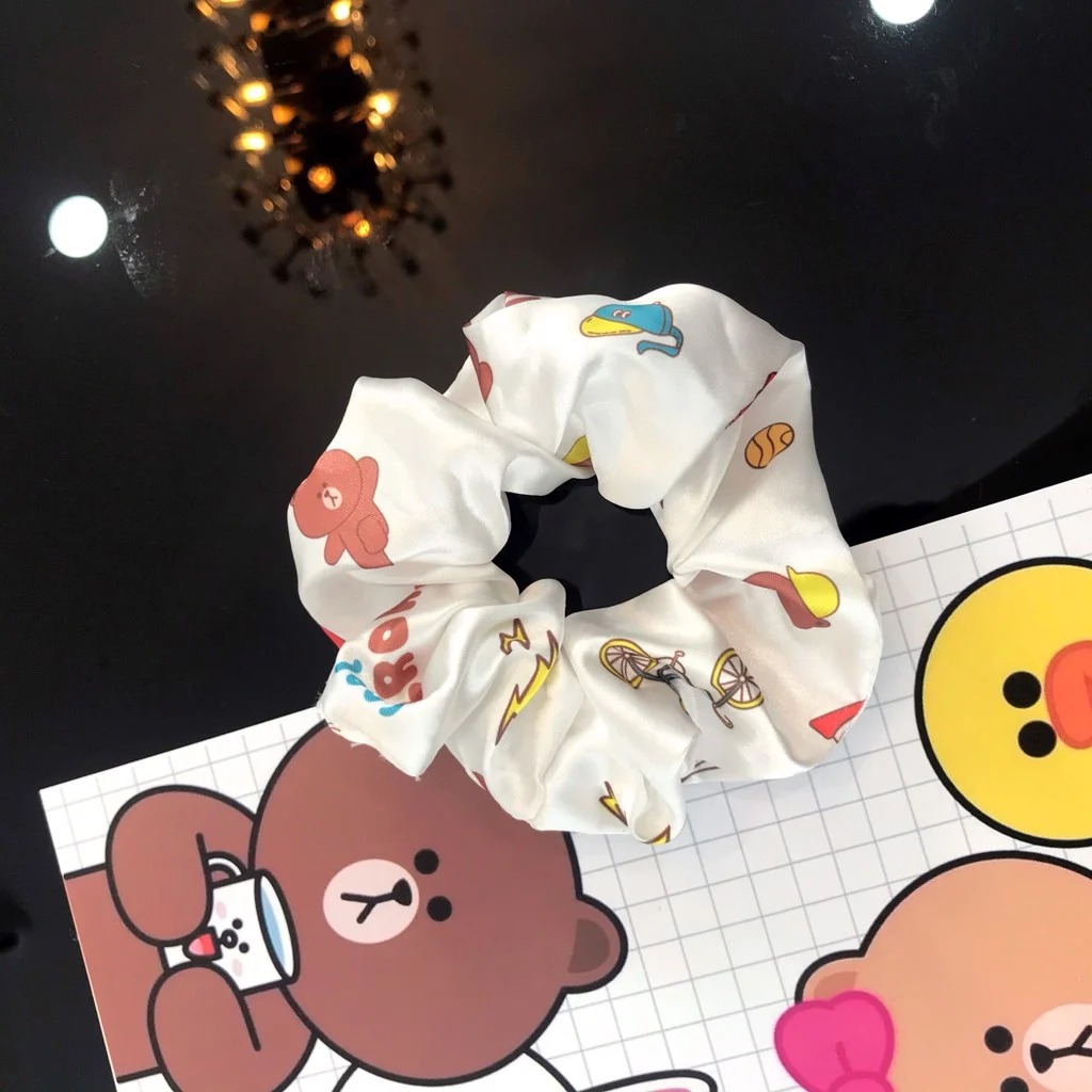 Scrunchies gấu thỏ vịt cột tóc dễ thương