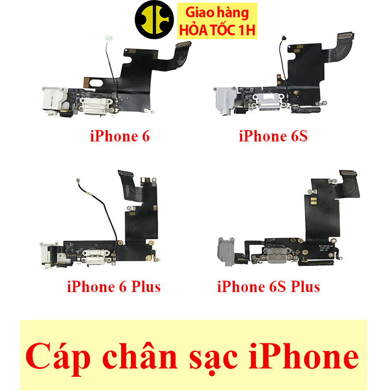 Sản phẩm cáp chân sạc ip 6, 6s, 6 plus, 6s plus zin bóc máy.