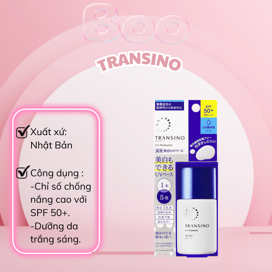 Kem Chống Nắng Dành Cho Da Nám & Tàn Nhang Transino Whitening Day Protector