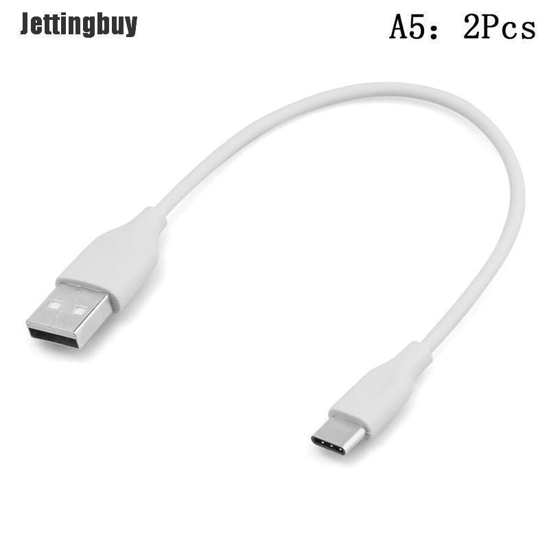 Jettingbuy short 20cm usb-c usb 2.0 type c male to 2.0 type a male data charge cable cord a1