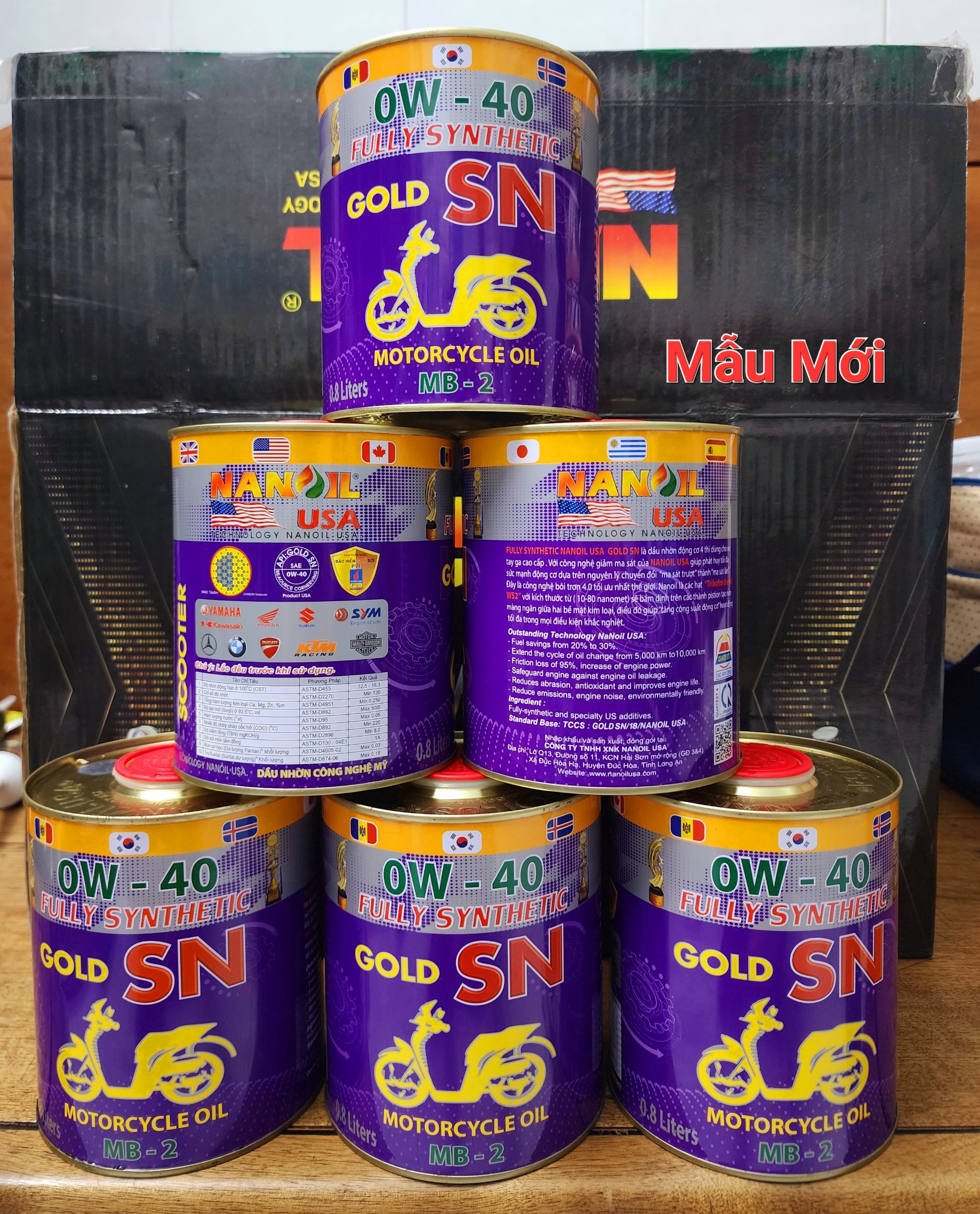 Nhớt số Nanoil USA Scooter GOLD SN