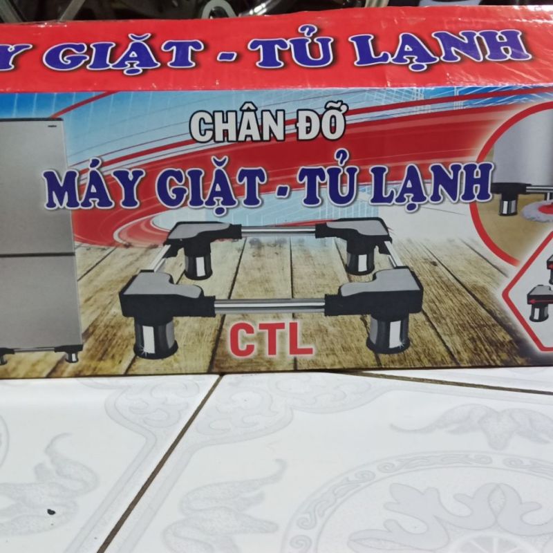 chân đế đỡ máy giặc, tủ lạnh loại máy giặc 8 đến 9 kg, tủ lạnh 300 lít trở xuống