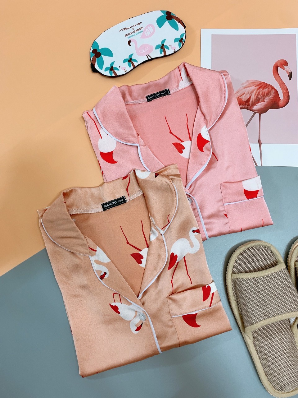 PIJAMA CHẤT VẢI LỤA MỀM MÁT IN HÌNH HOẠT HÌNH SIÊU CUTE