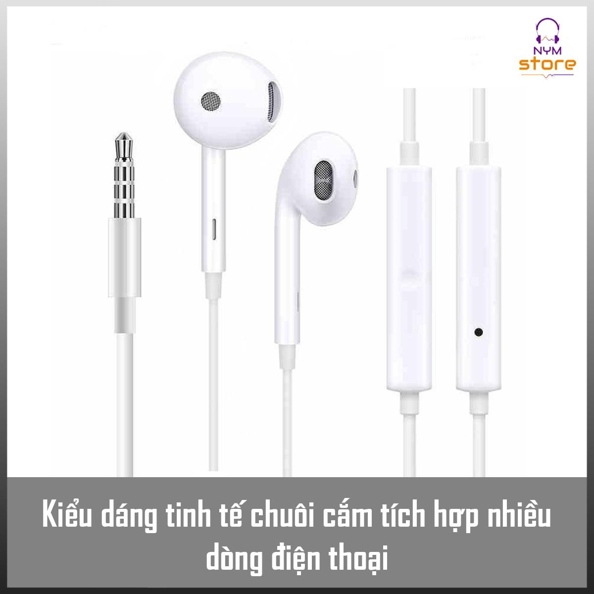 Tai nghe có dây oppo R11,tai nghe tương thích tất cả điện thoại, bass cực hay, Jack 3.5mm - Kiểu dáng thon gọn dùng cho mọi lại điện thoại