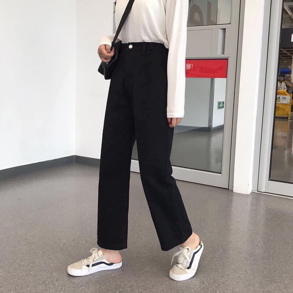 [HCM]QUẦN KAKI ỐNG RỘNG LƯNG CAO