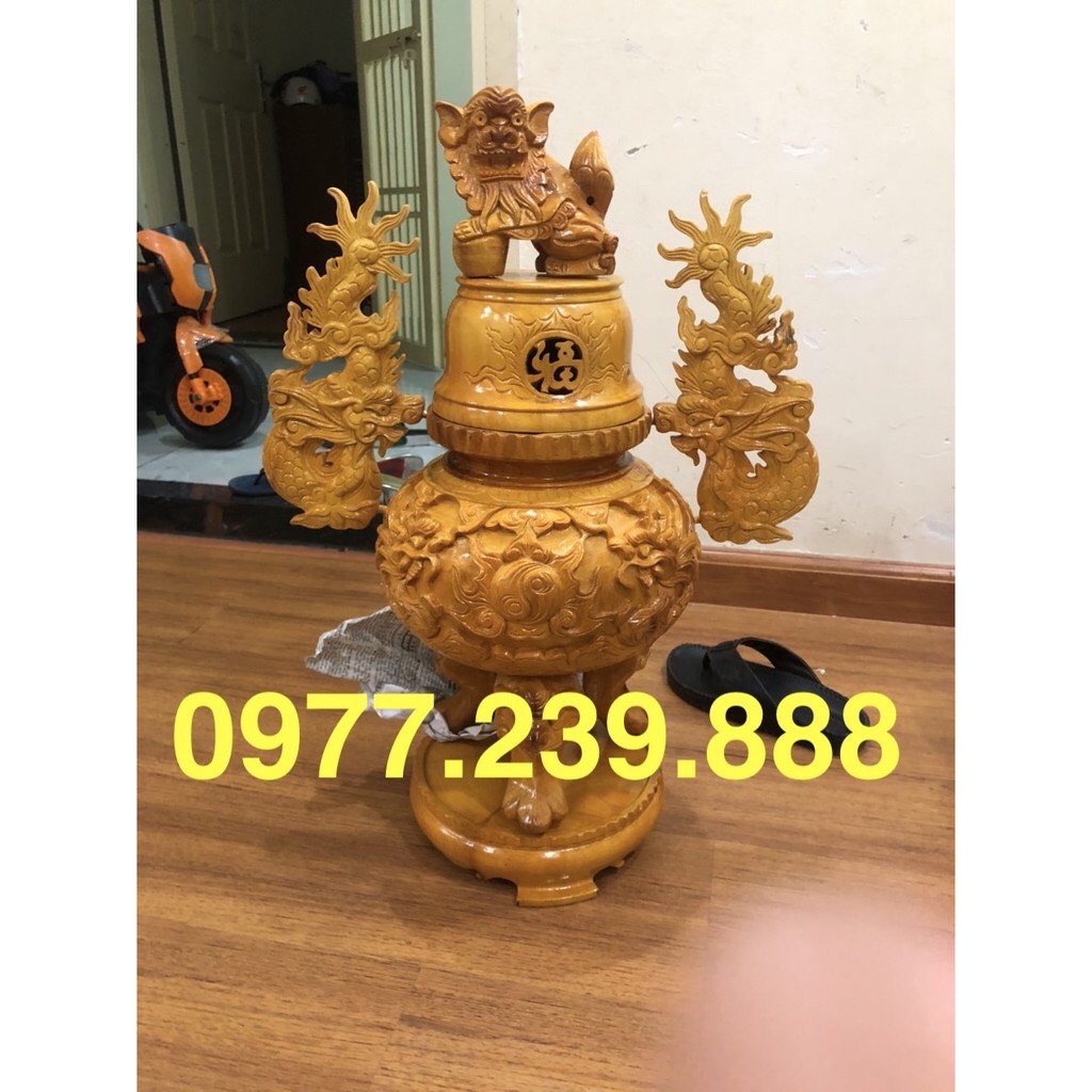 đỉnh bằng gỗ mít 55cm