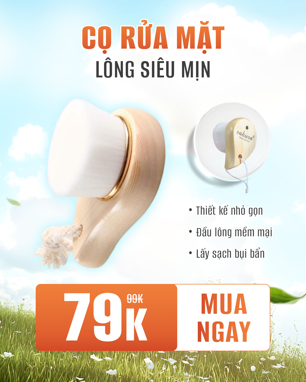 [Quà Tặng] Cọ rửa mặt Sakura Beauty Vietnam