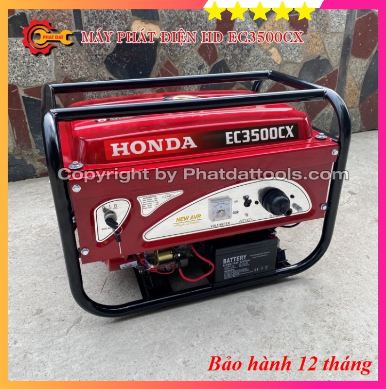 Máy Phát Điện Chạy Xăng Honda EC3500CX ( Có Đề + Giật Nổ ) - Kéo 1 Điều Hòa 9000BTU Và Các Thiết Bị Điện Trong Nhà - Bảo Hành Toàn Quốc 12 Tháng